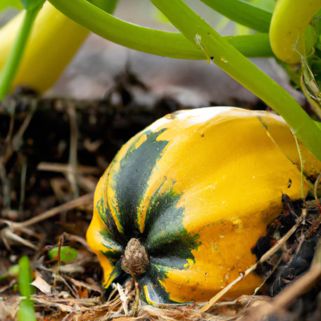 Squash in raised bed garden