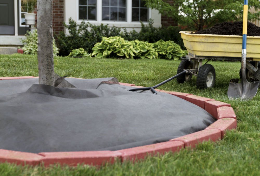 Fabric Weed Barrier for Flower Bed